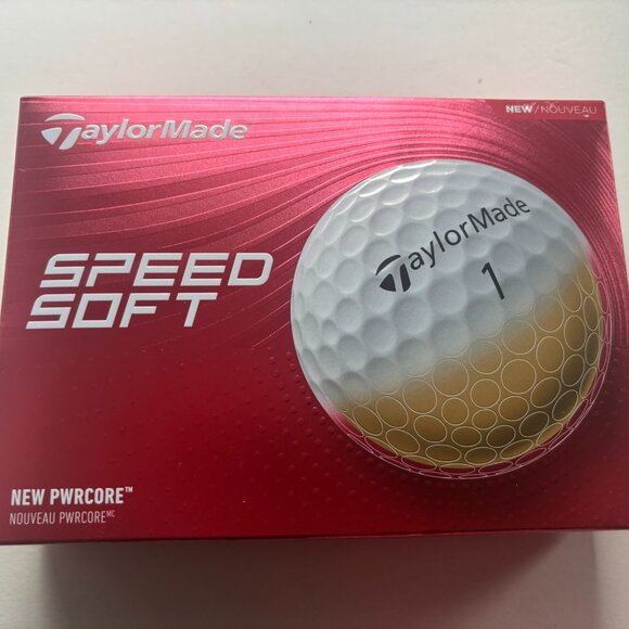 Three NEW TaylorMade Speed Soft White Rubber Core Inomer Shell Golf Balls - 36 B - Picture 6 of 12